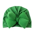 thumbnail image 4 of DINHEAROM Baby Accessories 1Pack Newborn Girl Hat 11.8x6.3x1.2in Green Bowknot for Infant, 4 of 8