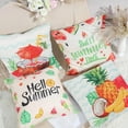 thumbnail image 4 of Summer Pillow Covers 18" x 18" Set of 4, Hello Summer Pillow Cases Sweet Summer Time Throw Pillows Covers Watermelon Pineapple Summer for Home Decor Couch Sofa Patio Bedroom, 4 of 6
