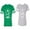 Men Green / Women Heather, variant on King Queen White Pentagon Matching Couple Cotton Jerseys (Men Green / Women Black) (Men S / Women S)