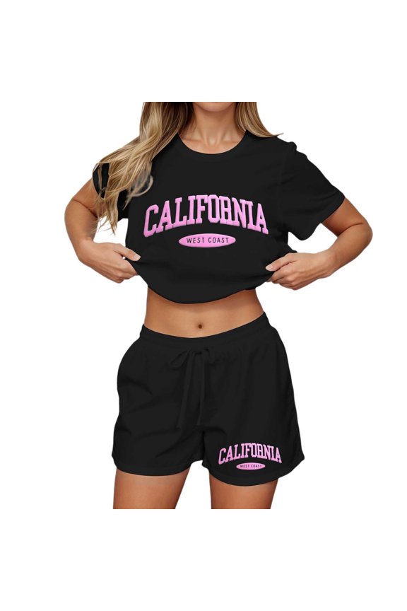 Two Piece Sets for Women Cap Sleeve Tops and Shorts Lounge Set with Pockets Womens Summer Outfits 2026