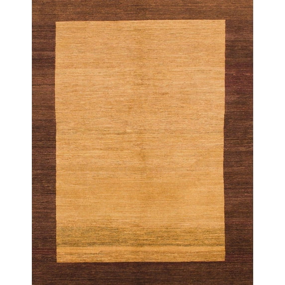 Ahgly Company Indoor Rectangle Abstract Dark Orange Abstract Area Rugs, 7' x 10'