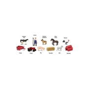Safari Ltd. Country Farm TOOB - Figurines of Cow, Farmer, German Shepherd, Shire Horse, Rooster, Trailer, Tractor, Pig, Hay Bale, Ewe, Barn - Educational Toy Figures For Boys, Girls & Kids Ages 3+