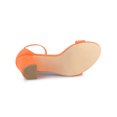 thumbnail image 6 of BLISSFUL STEP Women's Shoes Ankle Strap Block Heel Buckle Open Toe Sandals Fluorescent Orange 9, 6 of 8