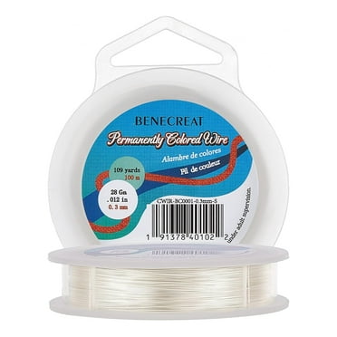 28 Gauge Silver Copper Wire 328 Feet Jewelry Craft Wire Tarnish Resistant Coil Material for Crafts Beading Jewelry Making Gardening
