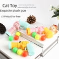 thumbnail image 3 of Pistola de juguete de peluche para gatos, lanzador de peluche para aliviar el aburrimiento, mudo, interactivo, 3 of 4