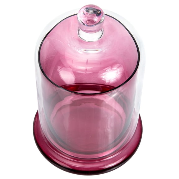 HOMEMAXS  Bell Cover Candlestick for Garden Outdoor Retro Decor Holder Decoration Rosy