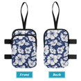 thumbnail image 3 of COEQINE Lightweight Forearm Crutch Bag for Seniors Tropical Hibiscus Navy Walking Cane Storage Pouch, with 2 Zipper Pockets, Large Capacity, Hands-Free, for Men Women, 3 of 7