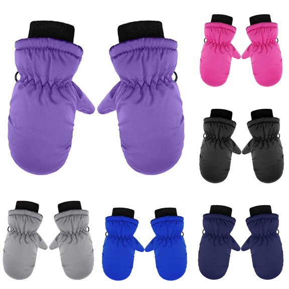 Kids Winter Ski Mittens Waterproof Warm Gloves for Boys and Girls 3-8 Years