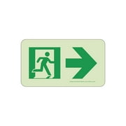 National Marker NYC Directional Signs; Right 4.5X8 Rigid 7550 Glo Brite MEA Approved 50R-1SN-R