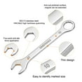 thumbnail image 4 of Uxcell Thin Combination Wrench 10mm with 6-Point Ended & 15° Angled Open End, 4 of 7