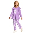 thumbnail image 3 of Kogui Girls Long Sleeve Blouse and Pants Set Floral 2pc Outfit Clothes for Teen Girls Fall Winter 2T 3T, 3 of 6