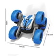 thumbnail image 3 of Remote Control Stunt Car for Boys with 2.4GHz High-Speed Double Sided Rotating Off-Road, Waterproof RC Boat - Blue, 3 of 4