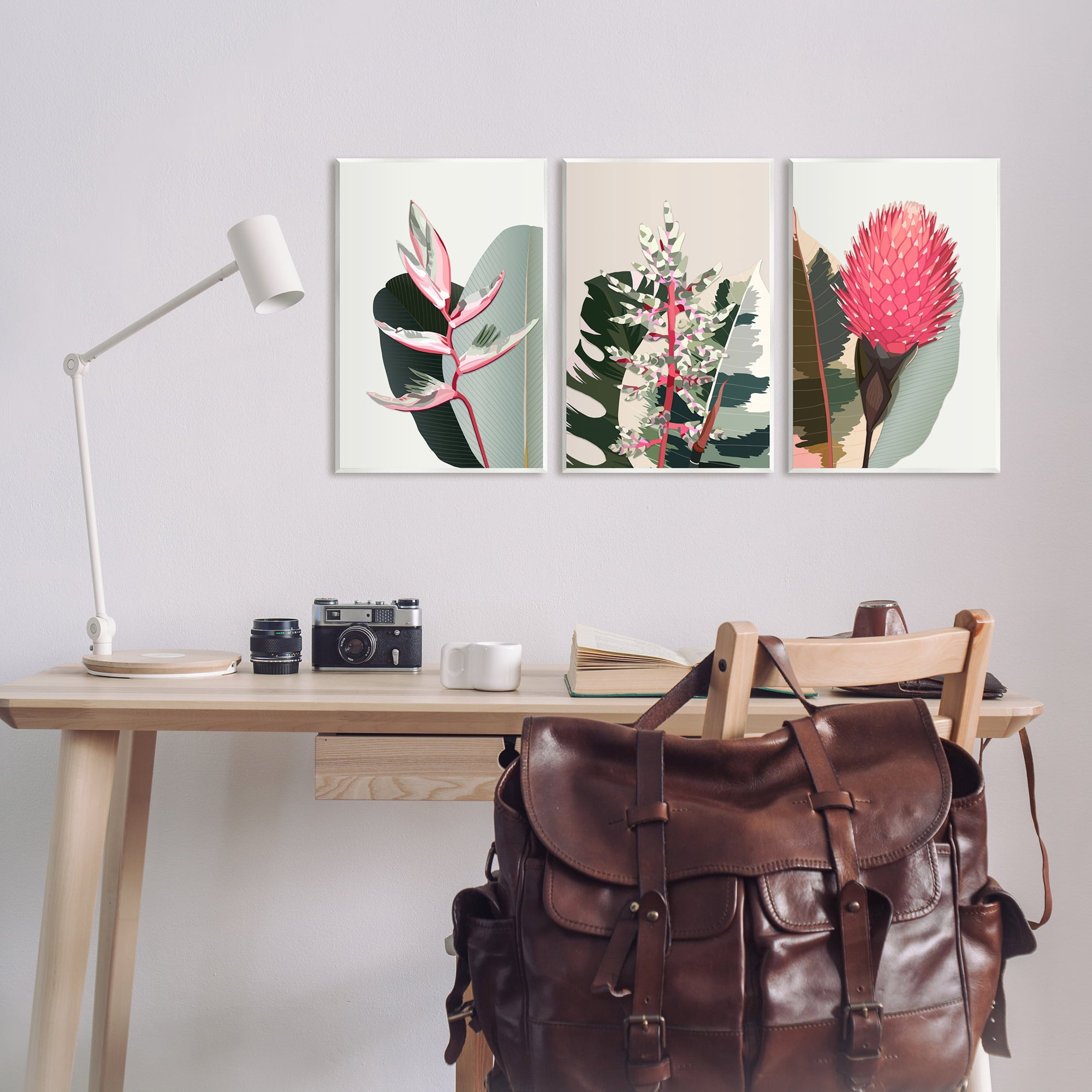 Stupell Industries Modern Tropical Plants Botanical & Floral Painting Unframed Art Print Wall Art, 10 x 15, Set of 3