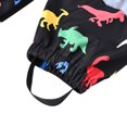 thumbnail image 3 of Toddler Waterproof Jumpsuits Girls Rainwear Adjustable Strap Overalls Outdoor Dinosaur Unisex Casual Jumpsuit, Black, 2 Years, 3 of 6