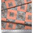 thumbnail image 2 of Soimoi Cotton Jersey Fabric Floral Block Print Fabric by The Yard 58 Inch Wide, 2 of 3