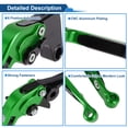 thumbnail image 4 of Unique Bargains Short Long Brake Clutch Levers for Yamaha YZF R1 99-01 6 Position Adjustable Motorcycle Handlebar Brake Lever Aluminum Alloy Black Handle Green, 4 of 6