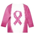 thumbnail image 4 of Ugoldhm Girls T Shirts Round Neck Pink Ribbon Printed Tops Breast Cancer Awareness Blouse, 4 of 4