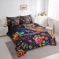 thumbnail image 3 of Feelyou Boho Owl Child Bedding Comforter Set 7pcs, Vintage Jungle Flower King Bedding Sets, 3 of 8
