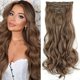thumbnail image 1 of Typpkmm 7 Unids/Set 16 Clips ExtensióN De Cabello Negro Largo Liso Pelo Natural Ombre Peluca Fibra Resistente Al Calor Para Peinado De Mujer, 1 of 7
