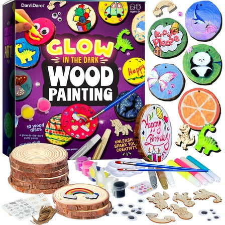 Glow in the Dark Wood Painting Craft Kit