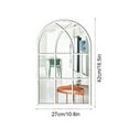 thumbnail image 3 of simhoa Arched Window Pane Mirror Acrylic Background for Bedroom Room White, 3 of 6