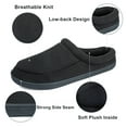 thumbnail image 5 of WOTTE Men's House Slippers Polar Fleece Memory Foam Anti-Skid Indoor Outdoor Slip On Clog Shoes Black, Size 11-12, 5 of 8