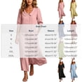 thumbnail image 3 of Ayolanni Dresses for Women 2026 Babydoll 3/4 Sleeve V Neck A-Line Maxi Dresses Button Down Beach Solid Hawaii Long Dress with Pockets Black L, 3 of 7