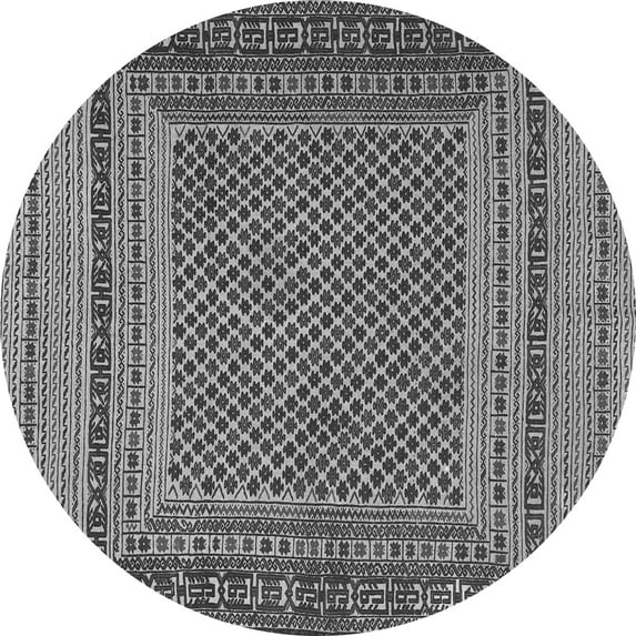 Ahgly Company Indoor Round Southwestern Gray Country Area Rugs, 5' Round