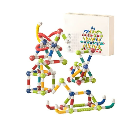 ‌BUTOMKY 64PC Magnetic Building Blocks Set - 3D STEM Magnet Toys (Balls & Rods), Montessori Educational Construction Toy for Toddlers Ages 3 , Creativity Game for Boys & Girls