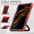thumbnail image 5 of for Samsung Galaxy Tab S8/S7 Case 11 inch, 360 Rotating Shockproof Cover with Stand, Handle, Shoulder Strap (SM-X700/SM-T870), Red, 5 of 7