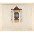 thumbnail image 2 of Lam Qua 23x20 Black Ornate Framed Double Matted Museum Art Print Titled: Design for Hall Lamp No.9 (ca. 1845), 2 of 5