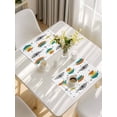 thumbnail image 5 of Orange Turquoise Placemats Set of 4, Boho Yellow Grey Color Block Bohemian Placemats for Dining Table, Place Mats for Kitchen Tabletop, Waterproof Wipeable Dining Table Mats Set, 5 of 9