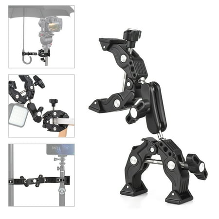 Clamp Ball Head Cold Inch Arri Camera Head Cold 1/4 Super Clamp Mount With Dual Ball Arri Camera Mount Clamp With Dual Cold 1/4 Inch Mount Camera Clamp Stand Boom Stand Mount Stand Boom