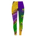 thumbnail image 5 of PMUYBHF Leggings pour Femmes Color Block Graphy Taille Haute Extensible Imprimé Carnaval Festival Leggings Pantalons 6538 S, 5 of 5
