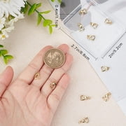 1 Box 12Pcs Love Heart Lobster Clasps 18K Gold Plated Lobster Claw Jewelry Bracelet Clasps Connector with Jumping Ring for DIY DIY Craft Jewellery Chains Making Claps Hole: 2.5mm