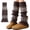 Brown, variant on Thick Knit Leg Warmers for Women Warm Slouch Long Socks for Winter Y2k 80s boho Leg Warmers