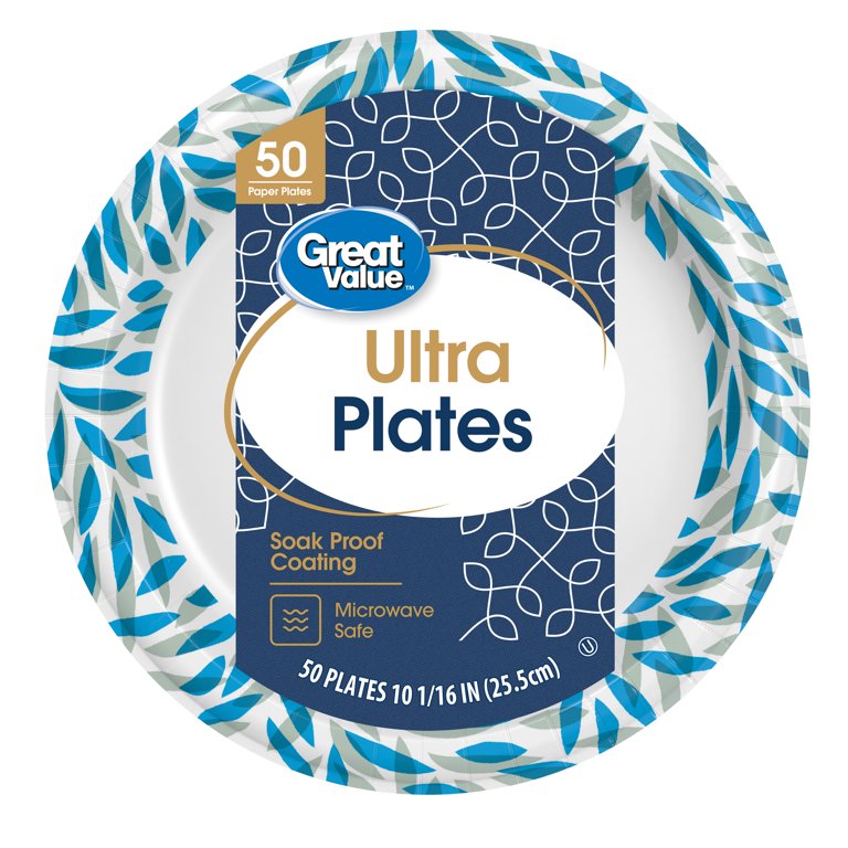 Great Value Everyday Disposable Foam Plates, 9 in, 150 CT 