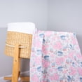thumbnail image 2 of LollyBanks Baby Swaddle Blanket for Girls, 100% Cotton Soft and Breathable Muslin Swaddle Blanket 47 x 47 Inches, Lightweight Newborn Blankets, Baby Essentials Must Haves (Clams Flower Print), 2 of 8