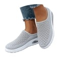 thumbnail image 5 of Diabetic Shoes for Women,Orthopedic Slip-On Walking Shoes with Air Cushion，Comfort Slip On Shoes with Arch Support, Breathable Knit Upper, 5 of 6