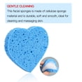thumbnail image 4 of Piel limpiadora esponja profunda limpia celulosa esponja facial en forma de corazón cara limpieza esponjas suaves exfoliantes almohadillas Paquete azul de 10 Speravity CE001648-03, 4 of 7