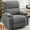 Gray#B, variant on Swivel Recliner Chair, UHOMEPRO Manual Nursery Rocking Chair Single Sofa with Soft Cushion and Backrest, Living Room Lounge Chair with Side Pockets, Solid Wood Frame, Easy Assembly, Blue