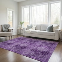 Addison Rugs Chantille Indoor/Outdoor Transitional Organic Eggplant Washable Rectangle Rug, 10' x 14'