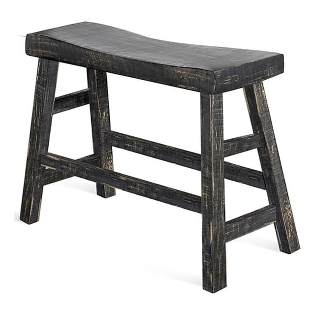 Pemberley Row Mahogany Black Bench Rectangular 33" Unassembled