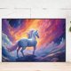thumbnail image 2 of Pintura de diamante 5D DIY, taladro redondo completo, Kit de unicornio, decoración del hogar, 60x40cm Hugtrwg Para estrenar, 2 of 9