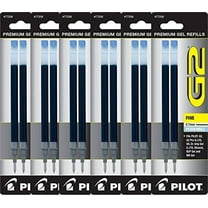 Value Pack of 6 - Pilot G2 Gel Ink Refills for Rolling Ball Pen, Fine Point, Periwinkle (77258)