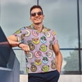 thumbnail image 4 of Sikiie Cute Donuts Print Men's Short-sleeved POLO Shirts, Button-down Shirts and T-shirts are Suitable for Vacation, Leisure and Business-3X-Large, 4 of 6
