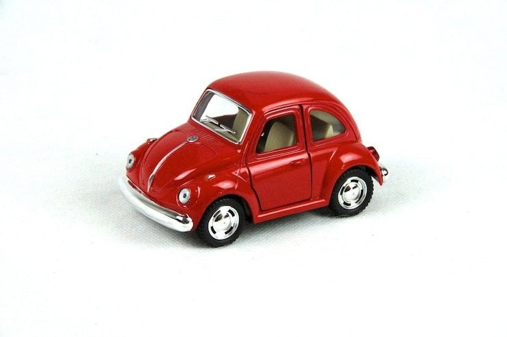 4' Kinsmart 1967 VW Volkswagen Beetle Diecast Model Toy Car Not to Scale Red