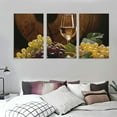 thumbnail image 3 of PRATYUS Fall Decor White Wine Wall Art Canvas 3 Piece Set Modern Art 12x16x3pcs, 3 of 4