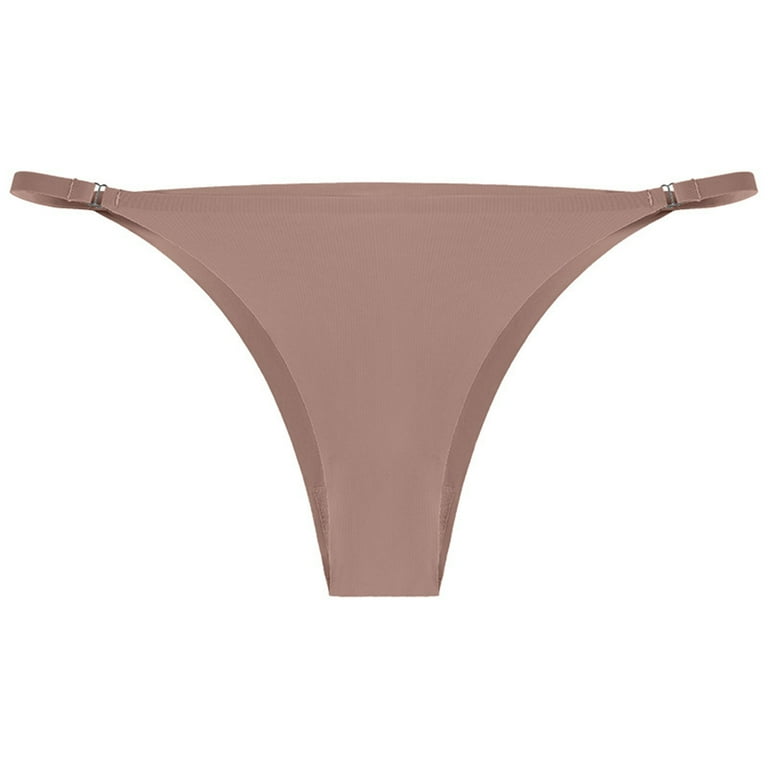 Gubotare Women Underpants Briefs Womens Underwear Comfortable Breathable  Thin Mesh Peach Low Waist Seamless Girls Briefs,E L 