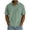 Green, variant on Mens Corduroy Henley Shirt Short Sleeve Solid Color Tennis Golf Collar Shirt